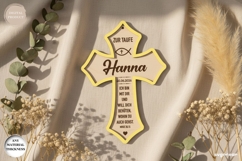 First Communion Cross Laser Cut | Custom Name Cross | SVG Product Image 1