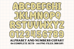 Black and Gold Alphabet png clipart, gold letters doodle Product Image 4