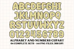 Black and Gold Alphabet png clipart, gold letters doodle Product Image 4