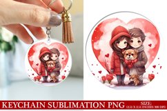 Dog Valentine&#039;s Day Keychain Sublimation Bundle Product Image 11
