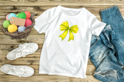 Neon Yellow Glow Coquette Bow Clipart, yellow glow clipart Product Image 9