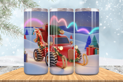 Winter Wonderland Snowflake PNG, Icy Tree 20oz Tumbler wrap Product Image 1