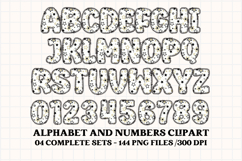Black and Gold Alphabet png clipart, gold letters doodle Product Image 4