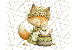 Acorn Village Clipart PNG, Fall Animal Png Product Image 2