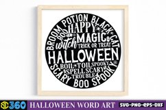 Round Halloween word art SVG SVG, Halloween SVG Product Image 4