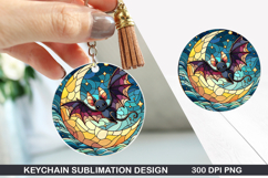 Halloween Keychain Sublimation - Halloween Keychain PNG Product Image 1