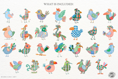 Gingham Summer Birds Clipart Product Image 4