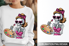 Funny Skeleton Messy Sublimation Design - Funny Skeleton PNG Product Image 1