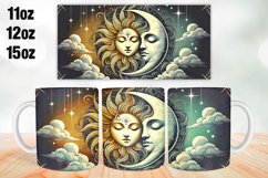 Moon Faces Mug Wrap Sublimation 11oz, 12oz, 15oz Product Image 1