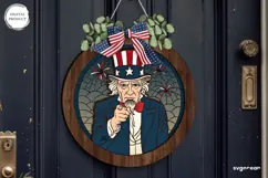 Uncle Sam Door Sign Laser Cut | 4th of July | SVG Product Image 1
