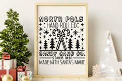 North Pole Hand Rolled Candy Cane Co. Svg, Candy Cane Svg. Product Image 7