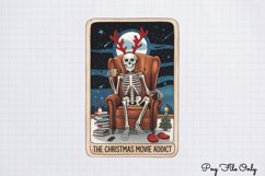 Funny Christmas Skeleton Tarot Cards Clipart PNG Product Image 1