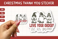Printable Christmas Thank You Sticker | Let Us Gnome Product Image 1