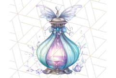 Gothic Fairy &amp; Potion Clipart, Dark Fantasy PNG Printable Product Image 2