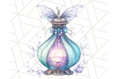 Gothic Fairy & Potion Clipart, Dark Fantasy PNG Printable Product Image 2