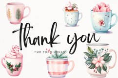 Pastel Mug Christmas Watercolor 38 Cliparts Ai Generated Art Product Image 10