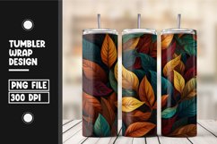 Fall autumn leaves tumbler wrap design Product Image 1