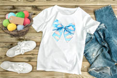 Watercolor Cloudy Sky Coquette Bow Clipart Product Image 10