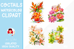 4 Floral Drinks Collection with Botanical Summer Elements Product Image 1