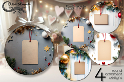 SUPER BUNDLE 2025 | 100 round ornament sublimation designs Product Image 11