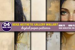 Beige Aesthetic Gallery Wall Art PNG Product Image 1