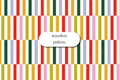 Retro Christmas Striped Seamless Pattern Red Green Gold Product Image 1