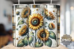 Sunflower Tumbler Sublimation - 20 Oz Skinny Tumbler Product Image 1