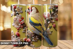 Embroidered Goldfinch Tumbler Design Product Image 1