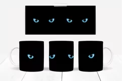 Cats Eyes Mug Wraps 10 Colours PNG & JPG Product Image 7