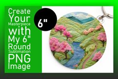 Summer Landscape 3D Round Design Sublimation Product Image 1