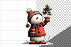 Watercolor Snowman Clipart, Whimsical, Product Image 3