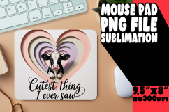 Timeless Mouse Pad Sublimation PNG, Cute Cow Product Image 1
