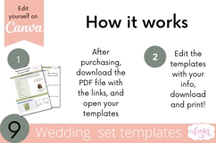 Floral Wedding Canva Templates Bundle, Botanical invitation Product Image 10