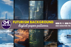 Futurism Background Digital Paper PNG Product Image 1