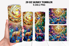Skinny Tumbler 20oz Wrap Design, Summer Tumble PNG Design Product Image 1