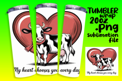 GIFT-WORTHY 20oz Tumbler Template , Cute Cow Product Image 1