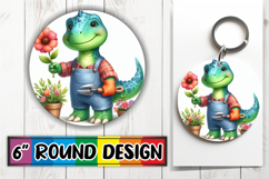 Cozy Circle Designs for Cars PNG, Dino Product Image 1