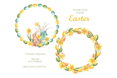 Happy Easter watercolor set. Easter traditions. Product Image 10