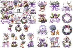 Lavender Christmas Clipart Mega Bundle Product Image 4