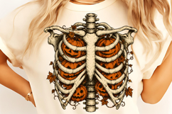Ribcage Pumpkins PNG, Halloween Skeleton Ribcage PNG, Boo Product Image 5