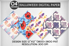 Flowers Seamless Digital Paper, Flowers Background Product Image 1