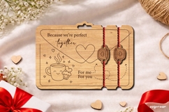 Valentine's Day Couple Bracelets SVG Bundle | Laser Cut Product Image 10
