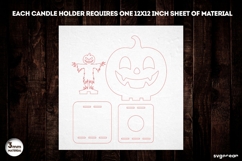 Halloween Scarecrow Candle Holder SVG | Laser Cut | SVG Product Image 3