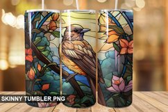 Stained Glass Sparrow PNG Tumbler Design Product Image 1