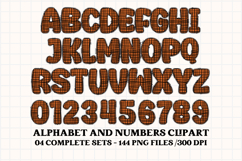 Halloween Alphabet png clipart, halloween letters doodle Product Image 4