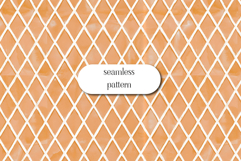Peach Diamond Lattice Seamless Pattern Watercolor Trellis Product Image 1
