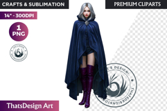 Fantasy Boreal Winter Girls Warrior &amp; Ice Queen Clipart Product Image 1