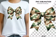Coquette Camo Bow for Hunting Season, Camo Bow PNG Product Image 1