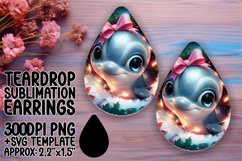 Artistic Teardrop Earrings Design for Crafting , Christmas A Product Image 1