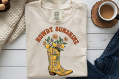 Howdy Sunshine PNG Cowboy Boot Western Sublimation Product Image 9
